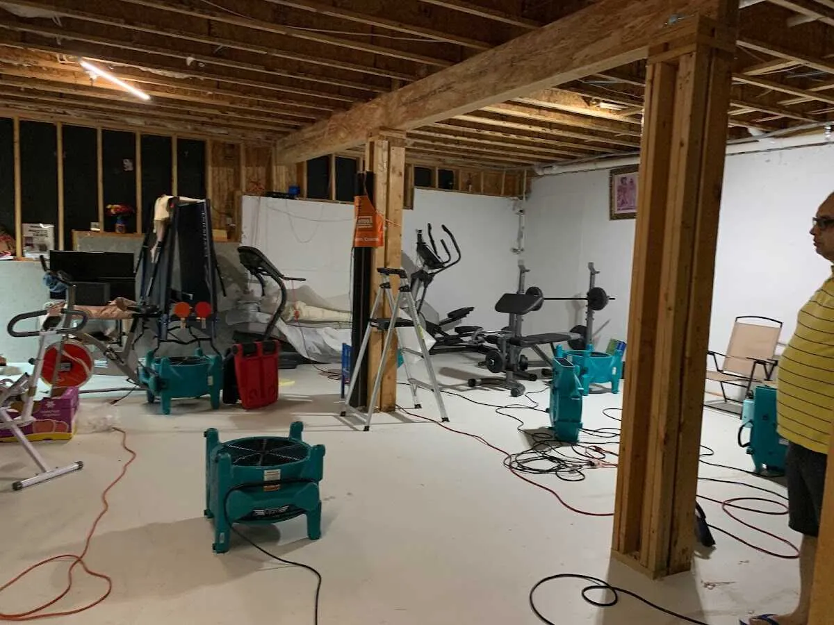 Basement drying equipment setup for Odor Removal & Deodorization in Chippewa Falls